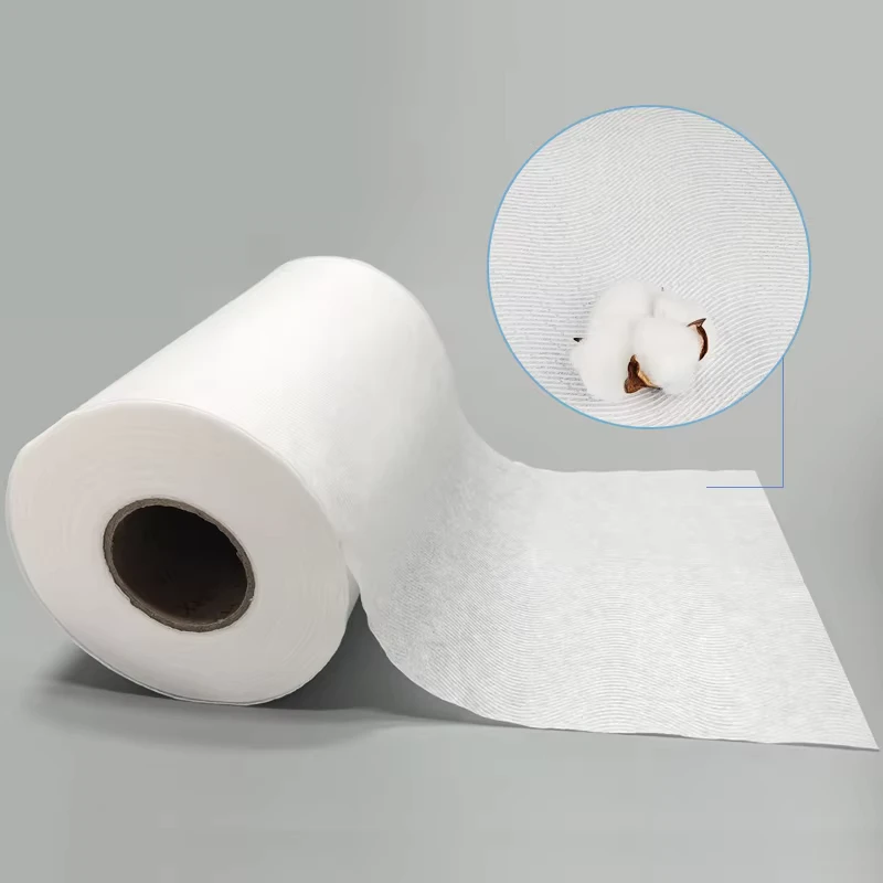 100-Cotton-Environmental-protection-Anti-static-Spunlace-Non-woven-Fabric-Roll-Disposable-Cotton-Tissue-Raw-Material 100 Cotton Environmental protection Anti static Spunlace Non woven Fabric Roll Disposable Cotton Tissue Raw Material