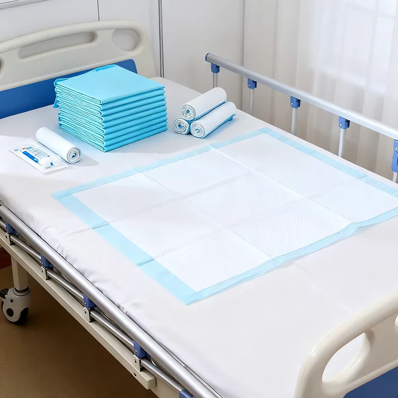 90x150cm-Disposable-Bed-Underpads-High-Absorbency-2000ml-Waterproof-Backing-AntiSlip-Positioning-Technology 90x150cm Disposable Bed Underpads High Absorbency 2000ml Waterproof Backing AntiSlip Positioning Technology