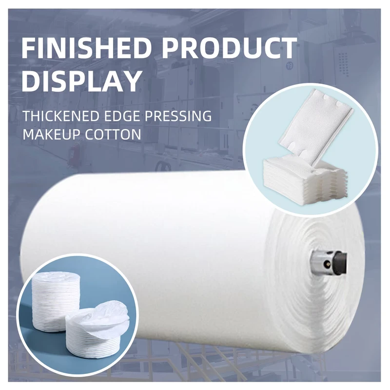 Breathable-Waterproof-Cotton-Pad-Raw-Material-3-Ply-Cotton-Roll-100-Cotton-Spunlace-Nnonwovens Breathable Waterproof Cotton Pad Raw Material 3 Ply Cotton Roll 100 Cotton Spunlace Nnonwovens