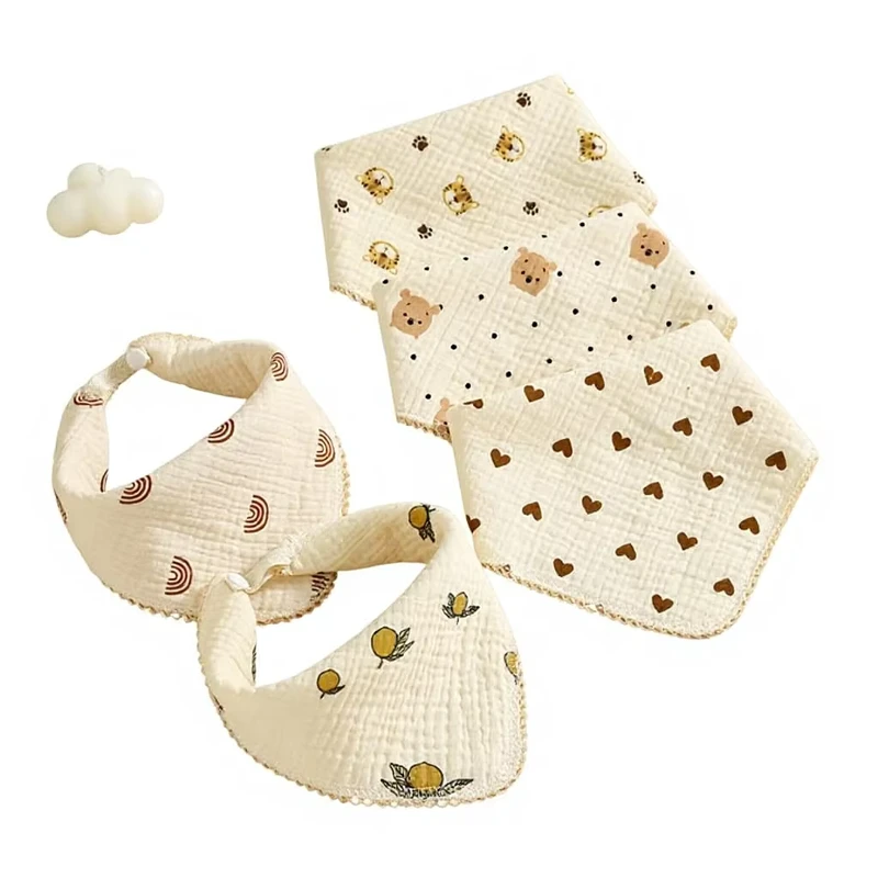 Cartoon-Printed-Baby-Muslin-Square-Towel-Custom-Logo-Foldable-Triangle-Bib-4-Layer-Absorbent-0-5s-Cute-Factory-Direct Cartoon Printed Baby Muslin Square Towel Custom Logo Foldable Triangle Bib 4 Layer Absorbent 0 5s Cute Factory Direct