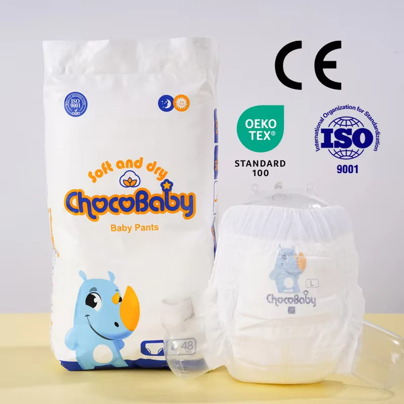 Chocobaby-High-Quality-Premium-Custom-Private-Label-Breathable-Training-Pants-Disposable-Japanese-Baby-Diapers-3D-Leak Chocobaby High Quality Premium Custom Private Label Breathable Training Pants Disposable Japanese Baby Diapers 3D Leak