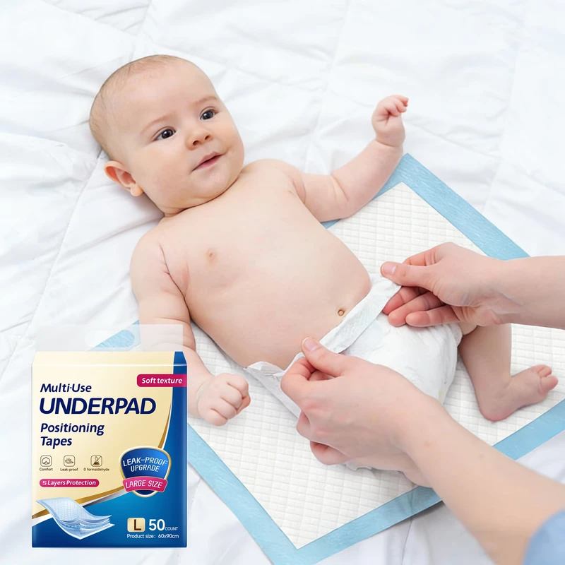 Custom-Disposable-Super-Absorbency-Disposable-Underpads-With-Adhesive-Strips Custom Disposable Super Absorbency Disposable Underpads With Adhesive Strips