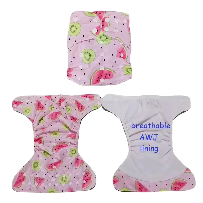 Custom-Printed-Breathable-Baby-Cloth-Diaper-Pocket-AWJ-Liner-Thick-Back-Elastic-Tummy-Panel-Reusable-Diapers-Washable-Nappies Custom Printed Breathable Baby Cloth Diaper Pocket AWJ Liner Thick Back Elastic Tummy Panel Reusable Diapers Washable Nappies