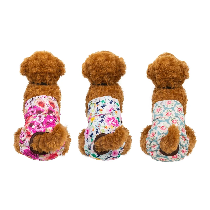CuteBone-Dog-Diapers-Female-Washable-Small-Medium-Large-Reusable-Doggie-Diapers-Puppy-Period-Pants-for-Doggy-Heat-Cycle-Peeing CuteBone Dog Diapers Female Washable Small Medium Large Reusable Doggie Diapers Puppy Period Pants for Doggy Heat Cycle Peeing