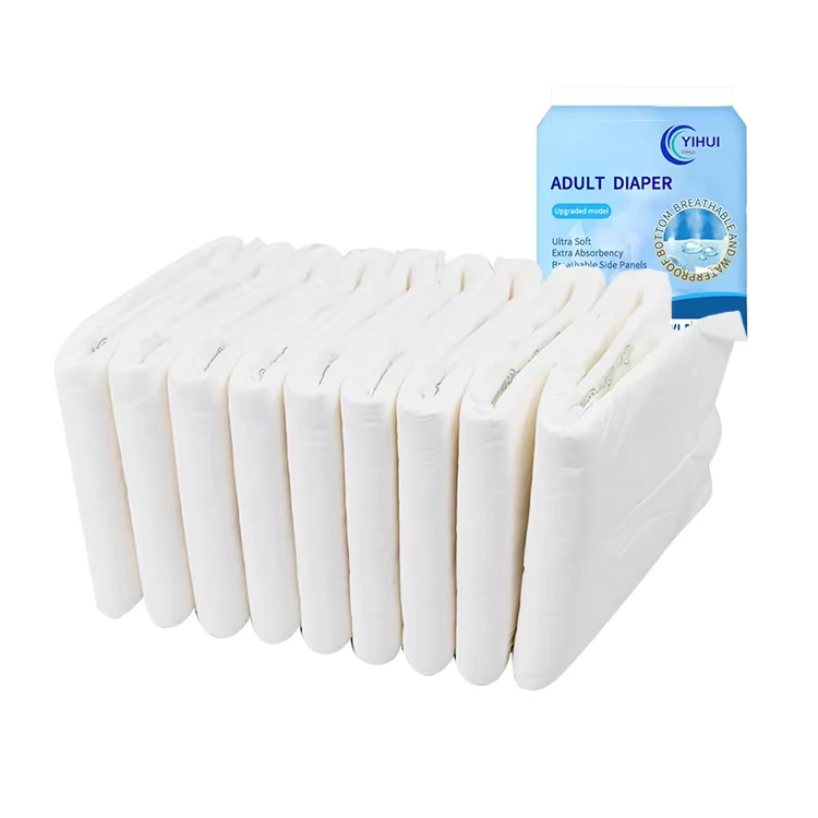 Disposable-Adult-Diapers-with-Elastic-Waistband-Factory-Good-Quality Disposable Adult Diapers with Elastic Waistband Factory Good Quality