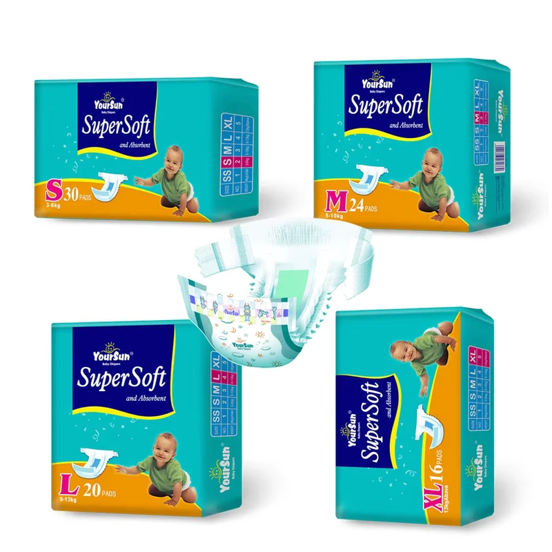 Disposable-Baby-Diaper-Nappies-High-Absorption-Dry-Surface-Super-Soft-3D-Leak-Prevention Disposable Baby Diaper Nappies High Absorption Dry Surface Super Soft 3D Leak Prevention