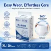 Disposable Breathable Adult Diaper with 3D Leak Prevention Double Cotton Core Free Sample for Elderly Made China 1 Disposable Breathable Adult Diaper with 3D Leak Prevention Double Cotton Core Free Sample for Elderly Made China