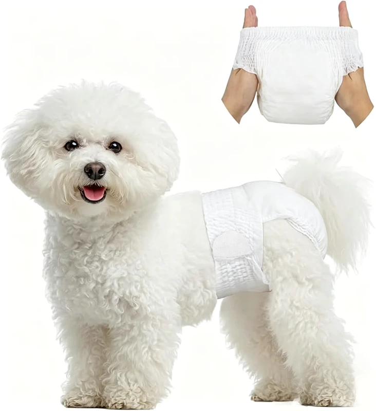 Disposable-Dog-Diapers-360Leak-Proof-Full-Wrap-Stretchy-Waist-Highly-Absorbent-Diapers-for-Female-Male-Dog-10PCS-1 Disposable Dog Diapers 360Leak Proof Full Wrap Stretchy Waist Highly Absorbent Diapers for Female Male Dog 10PCS 1
