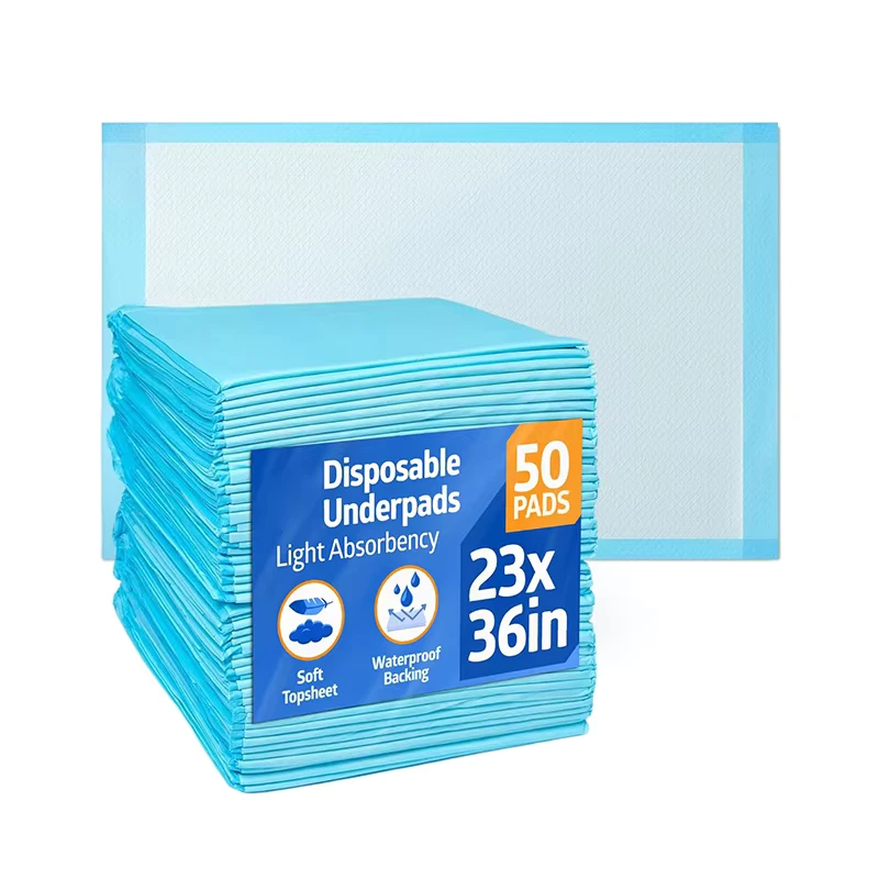 Disposable-Waterproof-Fluff-Pulp-3-Ply-Adult-Underpads-Super-Absorbent-Medical-Nursing-Incontinence-Pads-Elderly Disposable Waterproof Fluff Pulp 3 Ply Adult Underpads Super Absorbent Medical Nursing Incontinence Pads Elderly