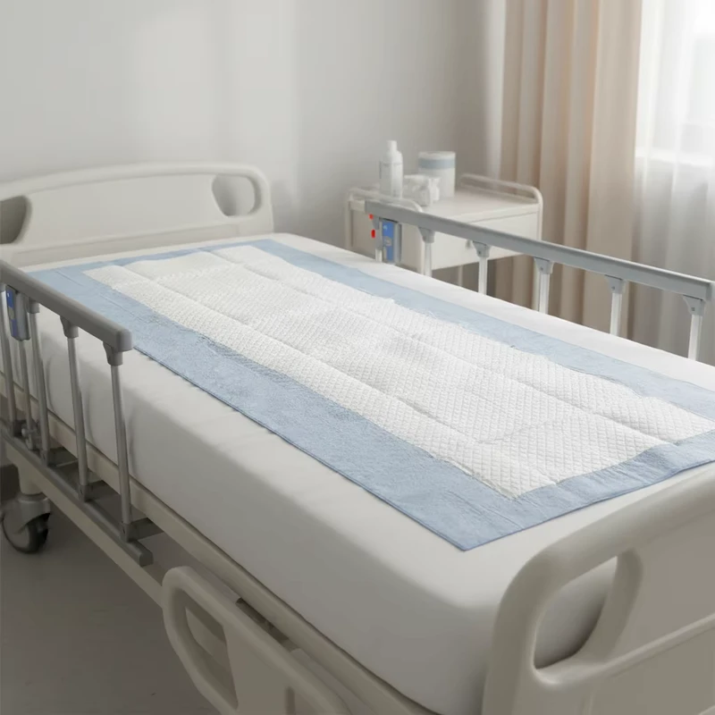 Disposable-Waterproof-Underpads-for-Hospital-Beds-and-Incontinence-Care-5-Ply-Fluff-Pulp Disposable Waterproof Underpads for Hospital Beds and Incontinence Care 5 Ply Fluff Pulp