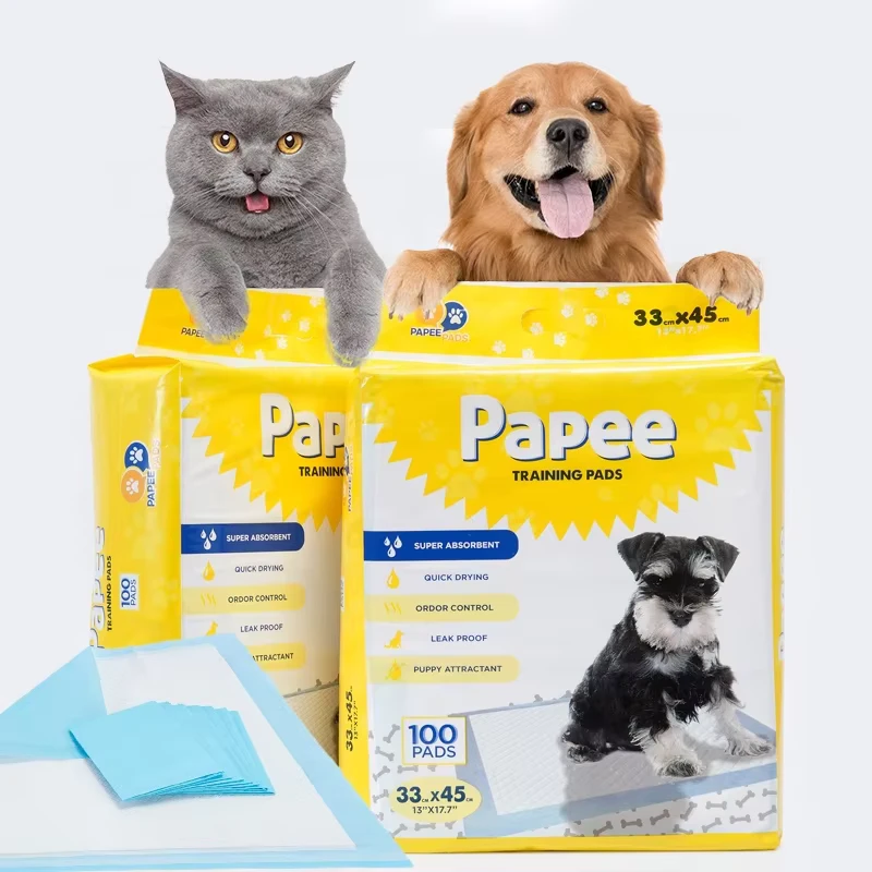 Factory-Pet-Diaper-Puppy-Training-Pads-Disposable-Urine-Diaper-Pads-Super-Absorbent-Pet-Pee-Pad-1 Factory Pet Diaper Puppy Training Pads Disposable Urine Diaper Pads Super Absorbent Pet Pee Pad 1