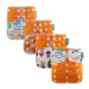 Happy Flute Reusable Baby Diapers Waterproof Cloth Nappies with Suede Cloth Inner Pocket Printed Design Washable Customizable 1 Happy Flute Reusable Baby Diapers Waterproof Cloth Nappies with Suede Cloth Inner Pocket Printed Design Washable Customizable