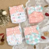 Happyflute 4PCS Set Reusable Newborn Nappy Eco friendly Cloth Diapers Custom Logo Washable Baby Diapers OEM ODM Available 2 Happyflute 4PCS Set Reusable Newborn Nappy Eco friendly Cloth Diapers Custom Logo Washable Baby Diapers OEM ODM Available 1