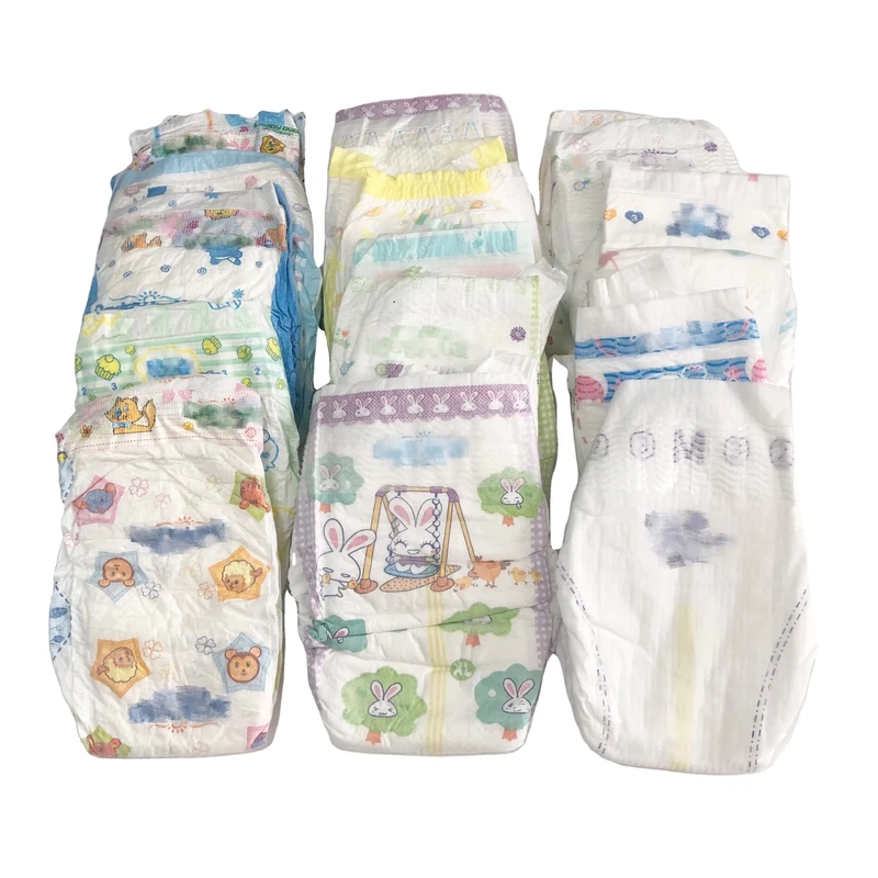 High-Quality-Baby-Products-Disposable-Baby-Diaper-Nappy-Magic-Tape-Factory-Rejected-Baby-Diapers-in-Bales High Quality Baby Products Disposable Baby Diaper Nappy Magic Tape Factory Rejected Baby Diapers in Bales