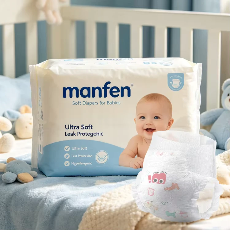 High-quality-Disposable-Baby-Diapers-Non-Woven-Fabric-Soft-Breathable-Absorption-3D-Leak-Prevention-Eco-friendly High quality Disposable Baby Diapers Non Woven Fabric Soft Breathable Absorption 3D Leak Prevention Eco friendly