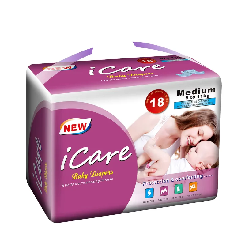 ICare-Free-Sample-Custom-Super-Absorbing-Cotton-Baby-Diapers-Disposable-Nappies-with-Printed-Feature-Baby-Diapers ICare Free Sample Custom Super Absorbing Cotton Baby Diapers Disposable Nappies with Printed Feature Baby Diapers