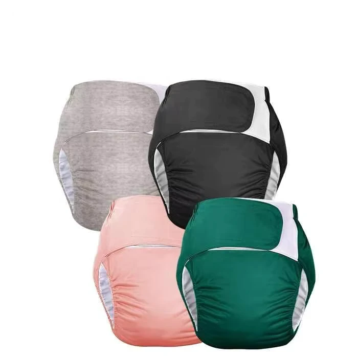 Leakproof-Adjustable-Hook-Loop-Adult-Cloth-Diapers-Reusable-Waterproof-Incontinence-Nappies Leakproof Adjustable Hook Loop Adult Cloth Diapers Reusable Waterproof Incontinence Nappies