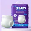 Low MOQ High Quality Disposable Baby Training Pants Japan SAP Cotton Material 3D Leak Prevention Stock OBABY CE