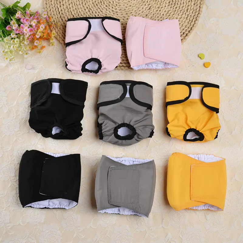 Luxury-Cute-Waterproof-Male-Female-Clothes-Pet-Diapers-for-Dogs-Menstruation-Estrus-Reusable-Physiological-Pants-for-Pets Luxury Cute Waterproof Male Female Clothes Pet Diapers for Dogs Menstruation Estrus Reusable Physiological Pants for Pets