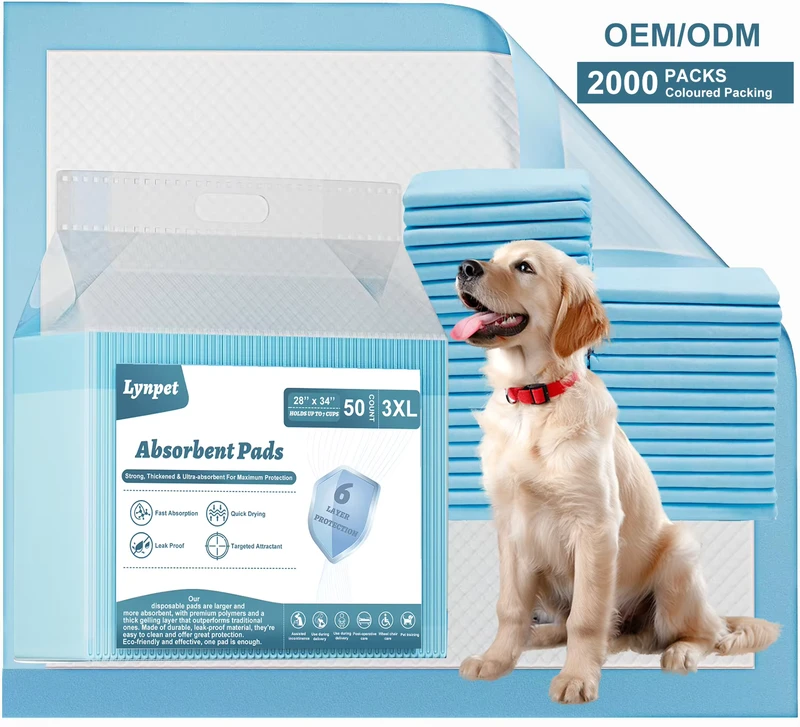 Lynpet-Factory-Price-Super-Absorbent-Quick-dry-Leak-Proof-Disposable-Dog-Pee-Pad-Pet-Training-Pad Lynpet Factory Price Super Absorbent Quick dry Leak Proof Disposable Dog Pee Pad Pet Training Pad
