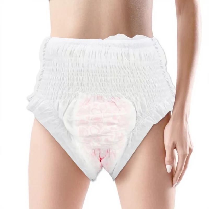 Maternity-Postpartum-Sanitary-Panties-Breathable-Cotton-Winged-Printed-Pull-Up-with-Leak-Guard-and-Super-Absorbency Maternity Postpartum Sanitary Panties Breathable Cotton Winged Printed Pull Up with Leak Guard and Super Absorbency