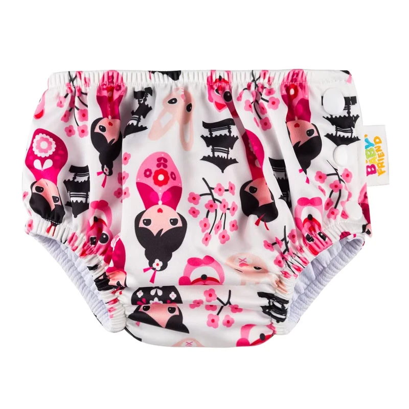 Newborn-Baby-PUL-Printed-Reusable-Swim-Cloth-Diaper Newborn Baby PUL Printed Reusable Swim Cloth Diaper
