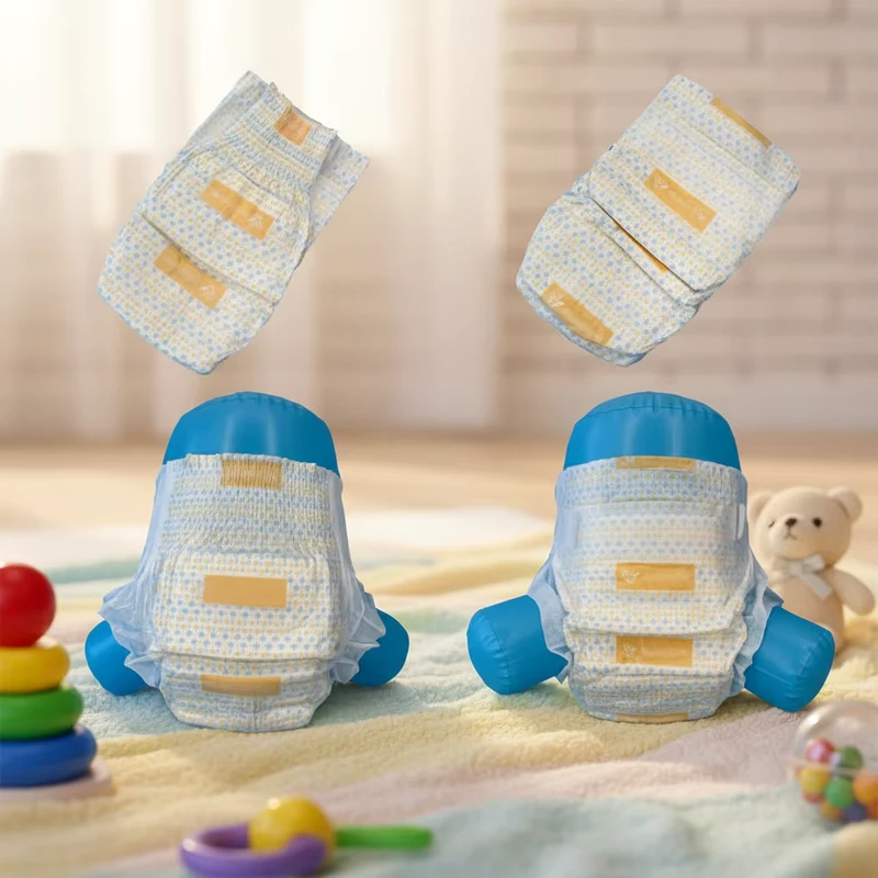 OEM-Baby-Diapers-with-High-Absorbent-Core-Disposable OEM Baby Diapers with High Absorbent Core Disposable