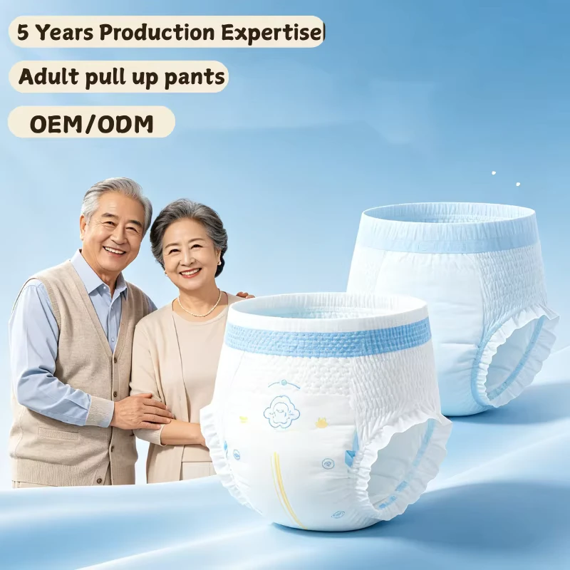 OEM-Customizable-Incontinence-Pull-Up-Adult-Bulk-Supply-Disposable-Adult-Pull-Up-Diaper OEM Customizable Incontinence Pull Up Adult Bulk Supply Disposable Adult Pull Up Diaper