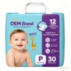 OEM Disposable Baby Diapers High Absorption Soft 3D Leak Prevention Training Pants Non Woven Fabric Japan SAP For South America