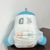 OEM High Quality Premium Disposable Organic Bamboo Cotton Baby Diapers Breathable Soft Absorption 3D Leak Guard Japan SAP XXL