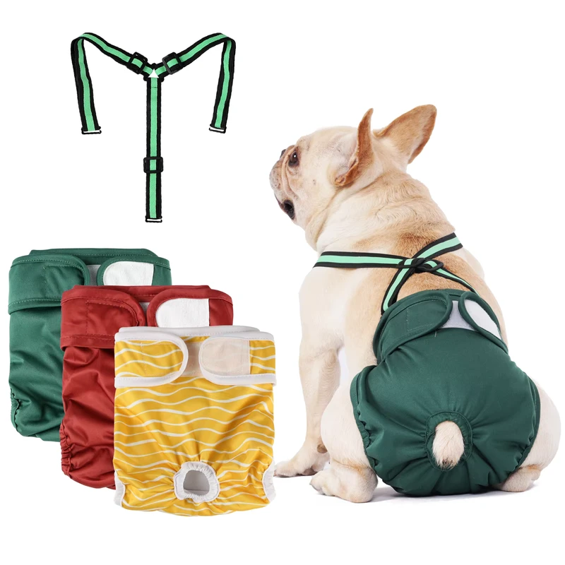 OEM-Reusable-Suspenders-Pet-Diaper-Washable-Adjustable-Dog-Suspender-Female-Dogs-Diapers-for-Heat-Period OEM Reusable Suspenders Pet Diaper Washable Adjustable Dog Suspender Female Dogs Diapers for Heat Period