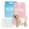 OKKPETS Disposable Pet Diapers Breathable And Comfortable Leak Proof Pee Wraps Absorbent Male Dog Diapers For Dogs Cats 2 OKKPETS Disposable Pet Diapers Breathable And Comfortable Leak Proof Pee Wraps Absorbent Male Dog Diapers For Dogs Cats