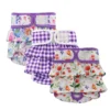Ohbabyka Washable High Quality Soft Adjustable Cute Pattern Reusable Comfortable Pet Dog Diaper for Female 1