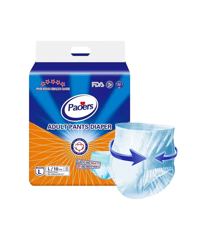 Paoers-Disposable-Super-Absorbent-300ml-500ml-5-Layer-White-Color-ISO-CE-Certified-Incontinence-Pants-Adults-Clothlike-Backsheet Paoers Disposable Super Absorbent 300ml 500ml 5 Layer White Color ISO CE Certified Incontinence Pants Adults Clothlike Backsheet