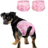Pet Soft Dog Diapers Female Disposable Adjustable Foam Tail Hole Puppy Cat Pink 12XS 2 Pet Soft Dog Diapers Female Disposable Adjustable Foam Tail Hole Puppy Cat Pink 12XS