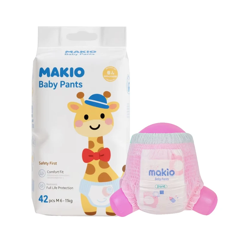Premium-Quality-Disposable-Baby-Diaper-Pants-Soft-Elastic-Waistband-Leak-Guard-High-Absorption-Non-Woven-Fabric-China-Factory Premium Quality Disposable Baby Diaper Pants Soft Elastic Waistband Leak Guard High Absorption Non Woven Fabric China Factory