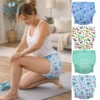 Printed Breathable Waterproof Leak Guard Absorbent Adult Cloth Diaper Pants Adjustable Side Open Incontinence Training 1 Printed Breathable Waterproof Leak Guard Absorbent Adult Cloth Diaper Pants Adjustable Side Open Incontinence Training 1