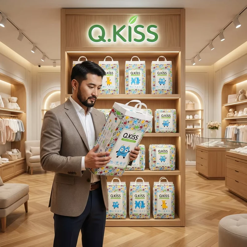 Q.KiSS-High-Elastic-Bubble-Waistband-Baby-Pull-up-Pants-1100ml-Super-Absorbent-Training-Pants Q.KiSS High Elastic Bubble Waistband Baby Pull up Pants 1100ml Super Absorbent Training Pants