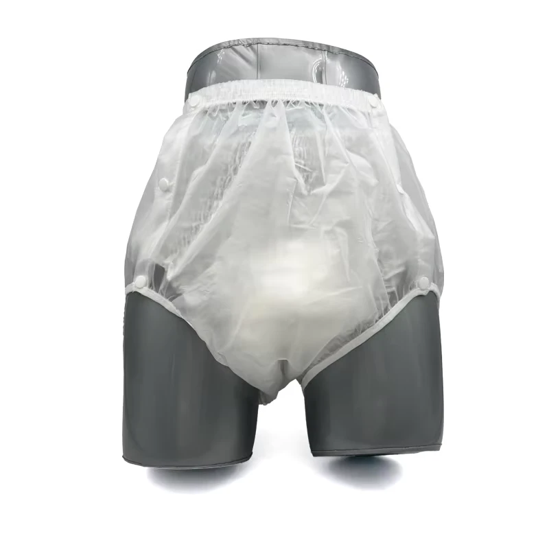 Reusable-TPU-Adult-Diaper-Pants-Frosted-Transparent-Waterproof-Leak-Proof-Adult-Diaper-Pant-for-Incontinence-Management Reusable TPU Adult Diaper Pants Frosted Transparent Waterproof Leak Proof Adult Diaper Pant for Incontinence Management