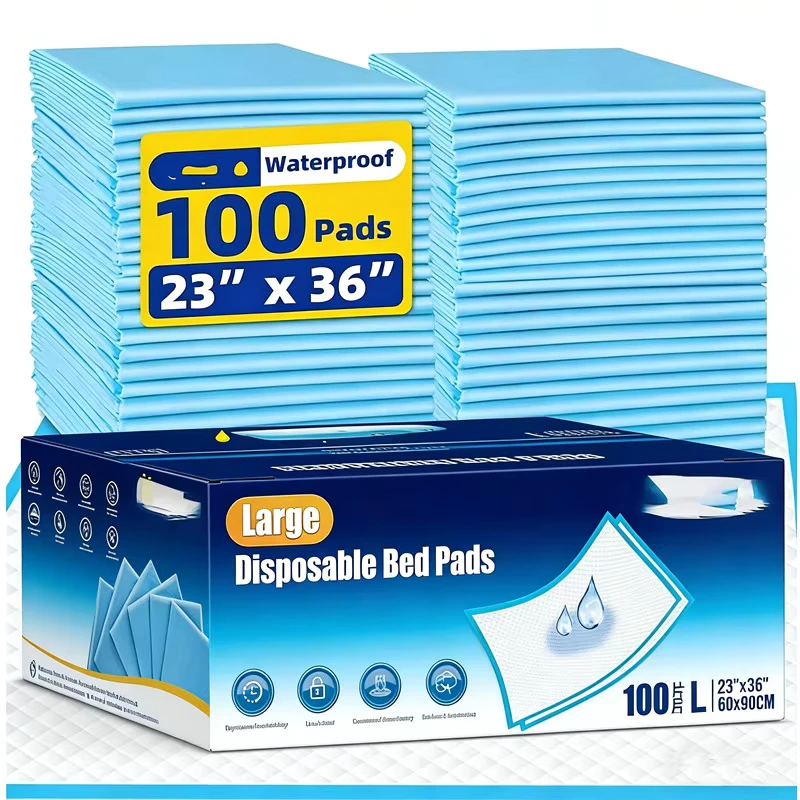 Super-Absorbent-Disposable-Underpads-Adults-Blue-Bed-Mattress-Pee-Pads-Waterproof-Nursing-Incontinence Super Absorbent Disposable Underpads Adults Blue Bed Mattress Pee Pads Waterproof Nursing Incontinence