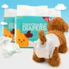 Sustainable Eco Friendly Disposable Pet Diapers 100% Cotton Copper Material Magic Tape Cloth Like Film Imported Fluff 1 Sustainable Eco Friendly Disposable Pet Diapers 100 Cotton Copper Material Magic Tape Cloth Like Film Imported Fluff