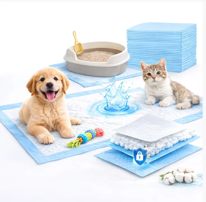 Thicken-6-Layers-Dog-Pee-Pad-Factory-Price-Custom-Strongly-Absorbing-Dog-Diaper Thicken 6 Layers Dog Pee Pad Factory Price Custom Strongly Absorbing Dog Diaper
