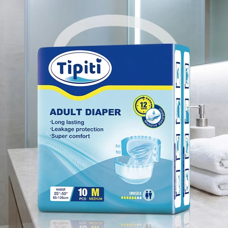 Tipiti-for-Disposable-Adult-Diaper-Men-Women-Ultra-Thick-Non-Woven-3D-Leak-Prevention-Soft-Breathable-Absorption-Sizes-S-XXL Tipiti for Disposable Adult Diaper Men Women Ultra Thick Non Woven 3D Leak Prevention Soft Breathable Absorption Sizes S XXL