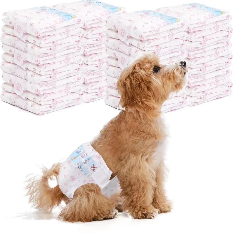 Trumpet-Diapers-with-High-Absorbency-Soft-and-Thick-Large-Dog-Diapers-for-Female-Dogs-Support-Odm-Oem Trumpet Diapers with High Absorbency Soft and Thick Large Dog Diapers for Female Dogs Support Odm Oem