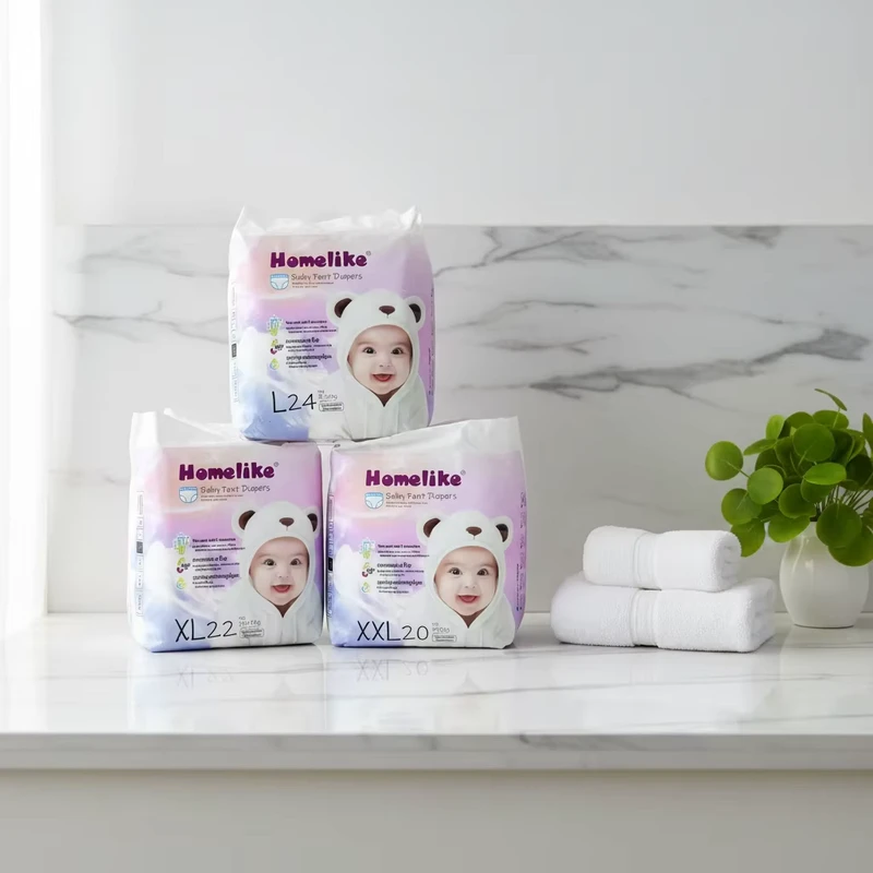 Ultra-Absorbent-Disposable-Baby-Pull-up-Diapers-Pants-HomeLike Ultra Absorbent Disposable Baby Pull up Diapers Pants HomeLike