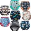 Unisex Baby Cloth Diapers with 3D Leak Prevention Soft Breathable Absorption
