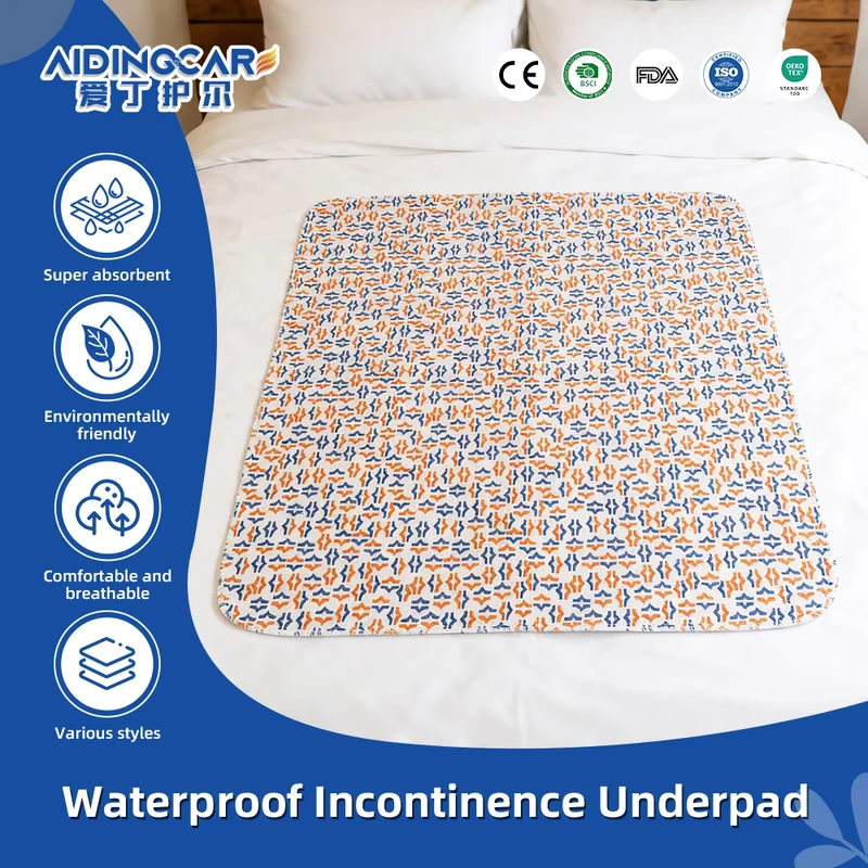 Washable-Reusable-Waterproof-Underpads-Heavy-Absorbency-Bedwetting-Incontinence-Pads-for-Adults-Plain-Polyester-Cotton Washable Reusable Waterproof Underpads Heavy Absorbency Bedwetting Incontinence Pads for Adults Plain Polyester Cotton
